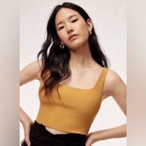 BABATON SCULPT KNIT CROP TANK SIZE SMALL CAIRO